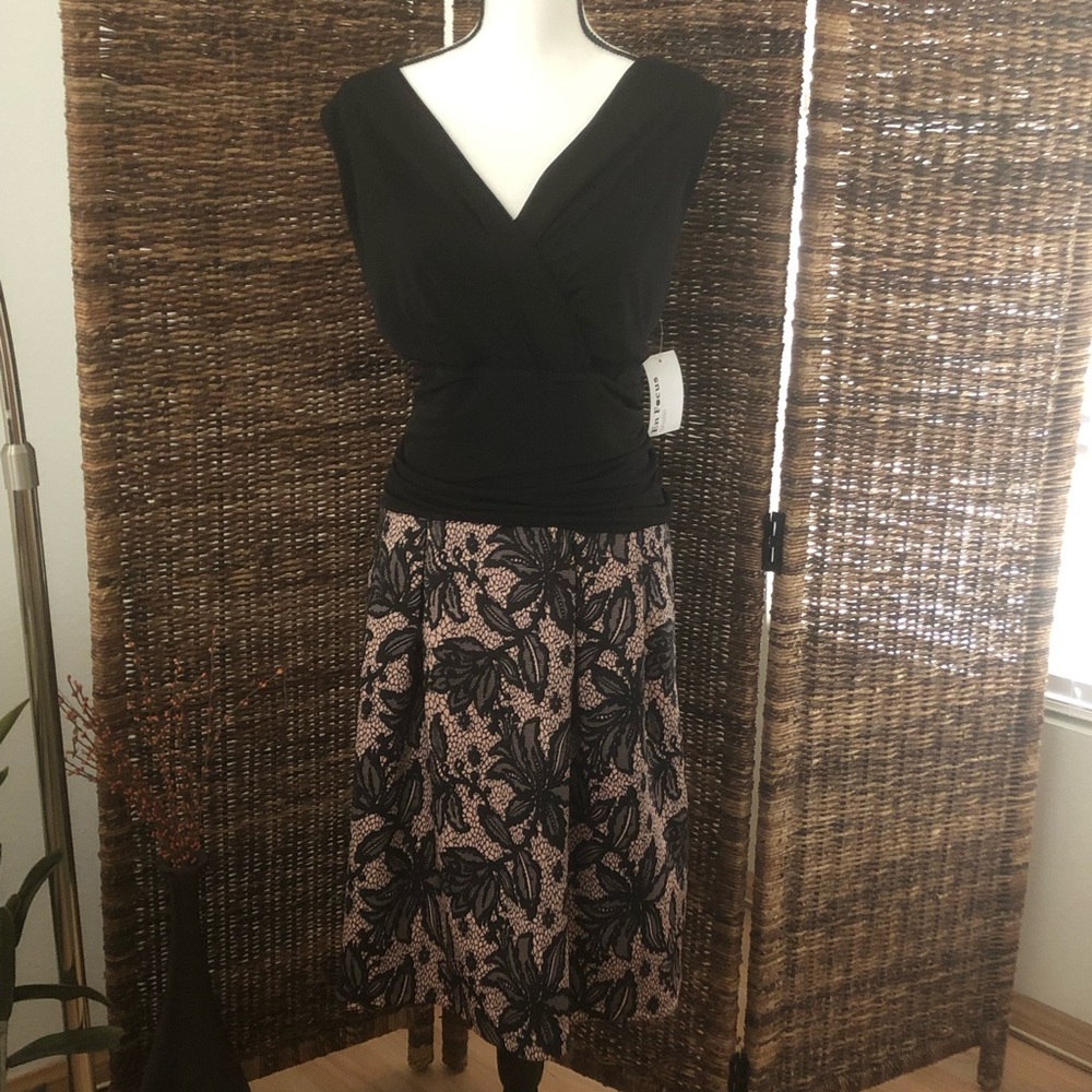 Pink lace detail dress